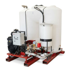 Unité de lavage 500Gal bruleur diesel 40hp Vanguard D/élect.