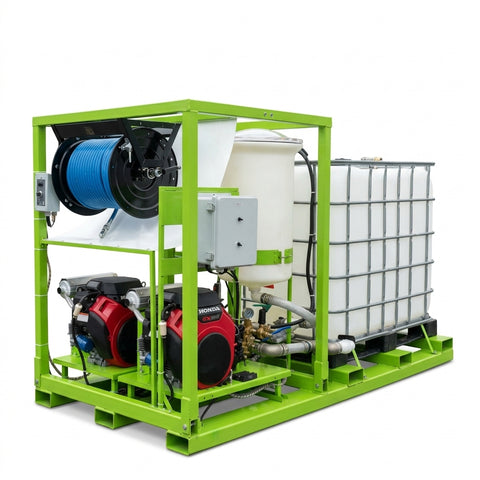 250Gal unit high pressure washer with diesel burner 24hp honda D / elect.