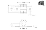 Clip S.S. 1 1/2" I.D. Vibrating-damping