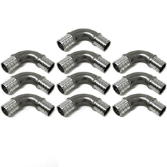 STAINLESS STEEL PEX 90° ELBOW 1/2"