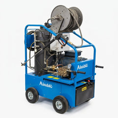 3000psi 5.2gpm Electric hot water belt driven diesel burner with fixed wheels