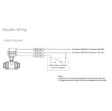 3 - way "L" motorized ball valve stainless FNPT